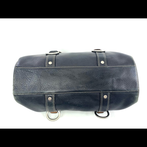 Coach Chelsea Black Pebbled Leather Shoulder Bag Satchel 10134 Purse Turn Lock - Picture 5 of 13